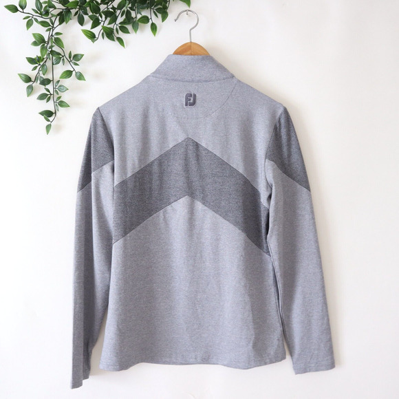 Foot Joy Women's Gray 1/4 Zip Long Sleeve Pullover Top Size Small - Picture 3 of 4